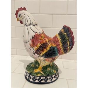 Vintage CBK LTD Ceramic Rooster Figurine 13" Farmhouse Kitchen Decor